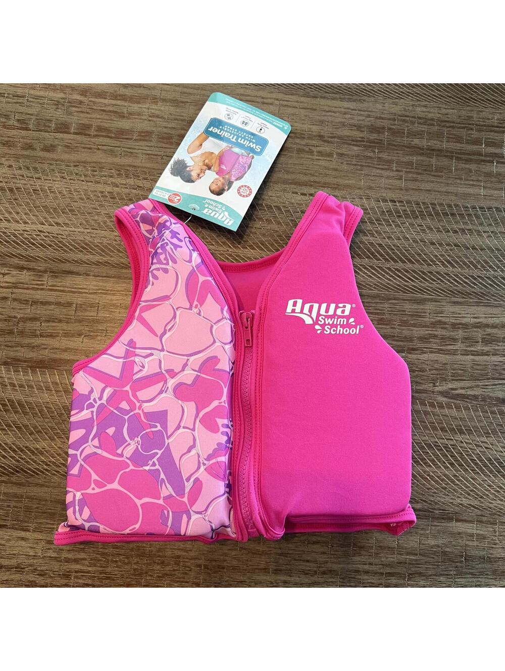 Pink Aqua swim school swim trainer with adjustable safety strap level 2 - NWT